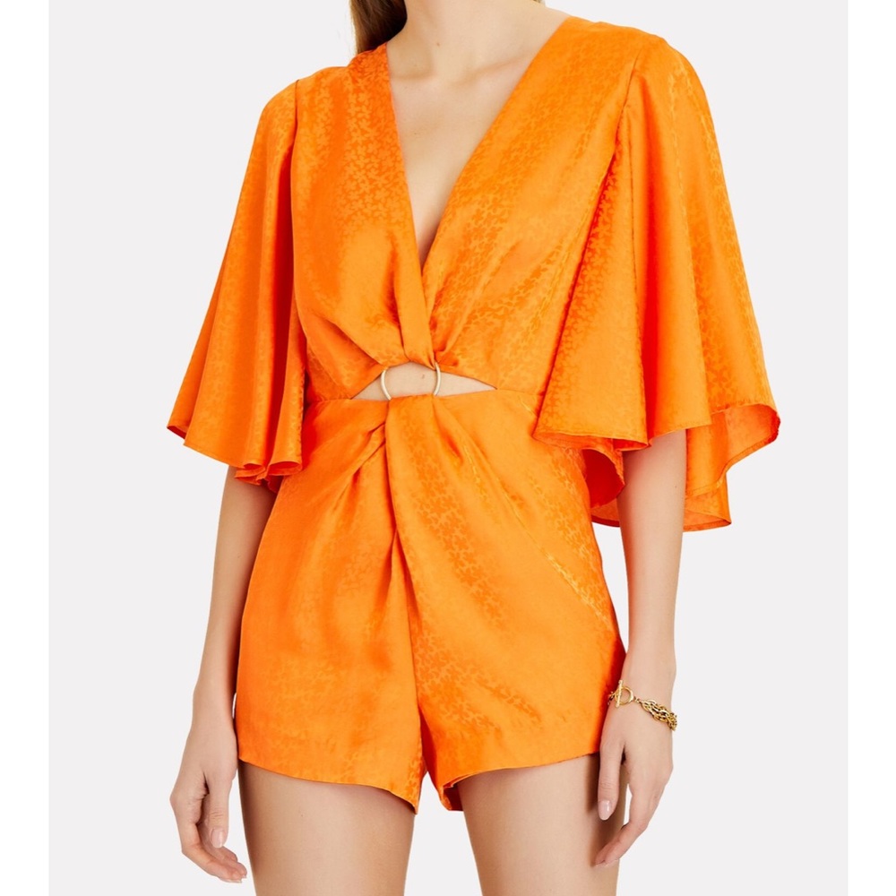 Significant Other Orange Isabel Romper - Picture 2 of 7